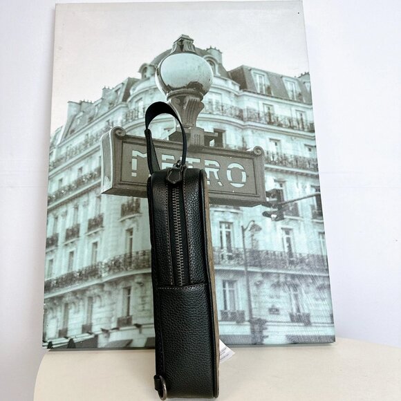 Coach C9865 Sullivan Pack In Blocked Signature Canvas IN Khaki Charcoal - Picture 4 of 8